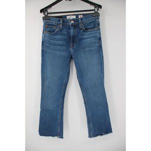 Re/done originals jeans Women's‎ 26 mid rise kick flare ankle crop frayed jeans